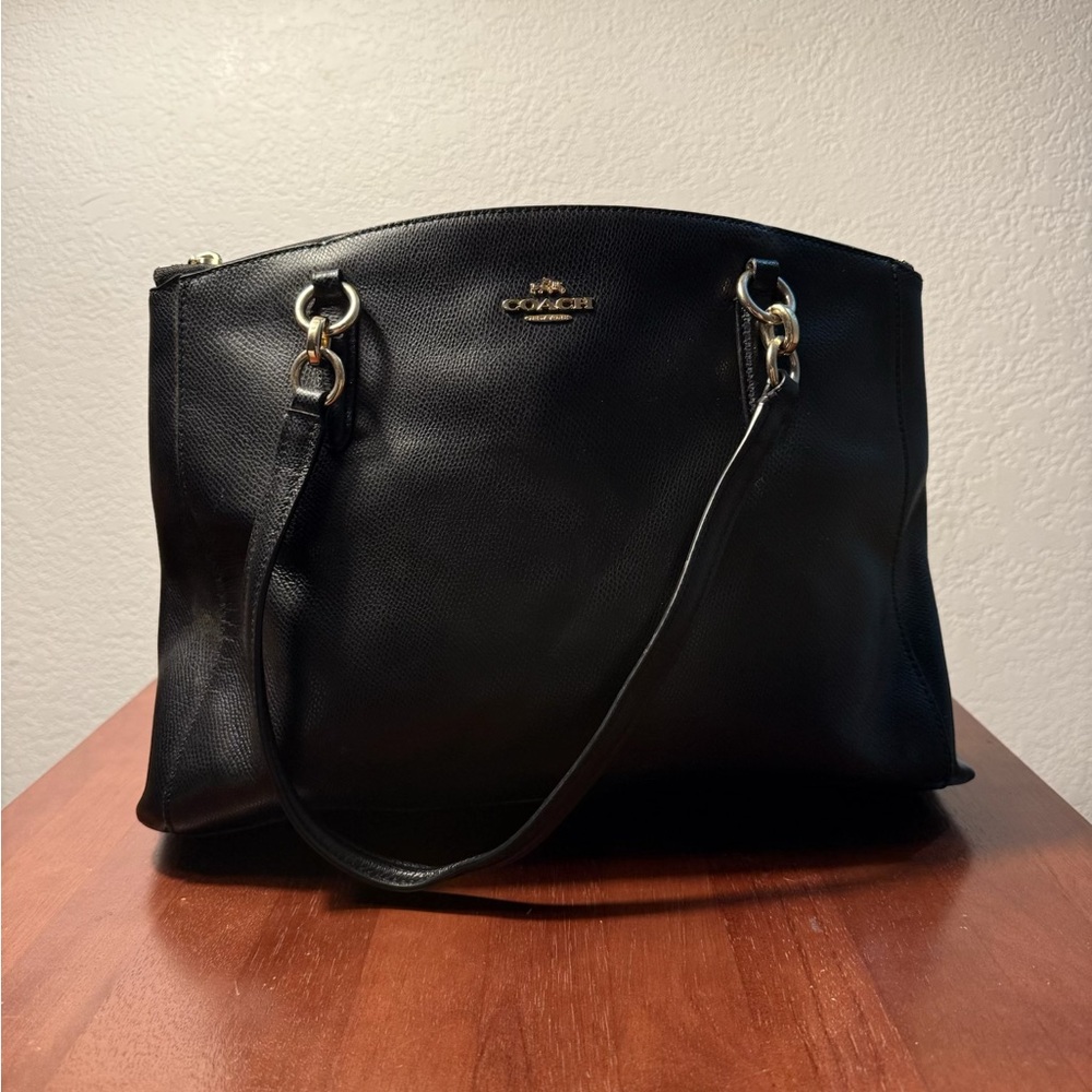 Coach Black Leather Shoulder Bag - Picture 3 of 7